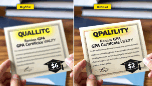 alt_text: Cover image comparing GPA certificate costs: $6 is appealing, $20 looks generic. Academic setting.
