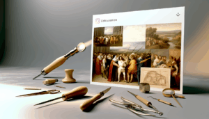 Art History course flyer: creative title, iconic artworks, call to action, and engaging design.