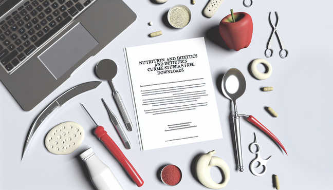 Download Course Description/Syllabi for Nutrition and Dietetics in PDF with Free Signup