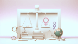 A vibrant digital flyer for a free Gender Studies syllabus, showcasing education and inclusivity.